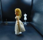 blonde hp doll white crochet gown side